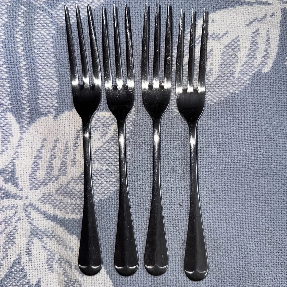 Vintage Imperial Stainless Steel Korea Dinner Fork Lot Of 4
